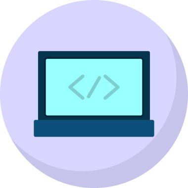 Kodlama simgesinin vektör illüstrasyonu 