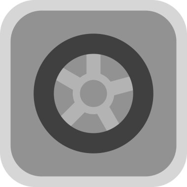 Dişli yuvarlak kare vektör simgesi