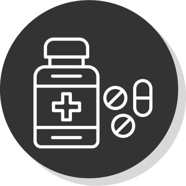 hap simgesi, vektör illüstrasyonu