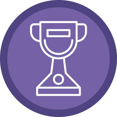 Kupa çizgisi simgesi, vektör illüstrasyonu 