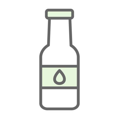 Soda şişesi simgesi, vektör illüstrasyonu 