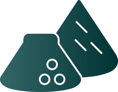 Cuberdon şeker ikonu, Belçika geleneksel tatlısı, vektör illüstrasyonu