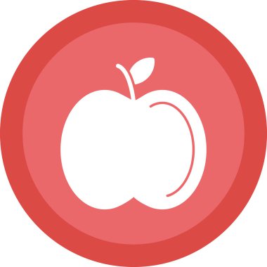 Elma. Web simgesi basit illüstrasyon 
