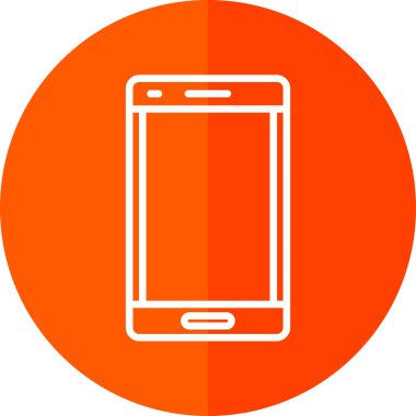 Arkaplanda akıllı telefon simgesi izole edildi. Web sitesi, uygulama, cep telefonu sembolü ve akıllı telefon logosu için son moda telefon şablonu