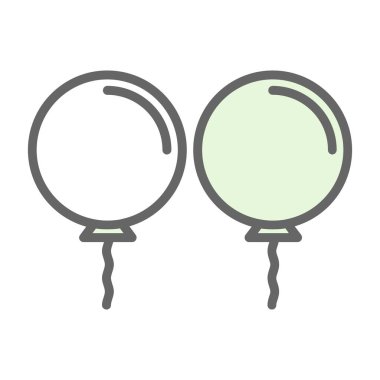 Balon simgesinin vektör illüstrasyonu 