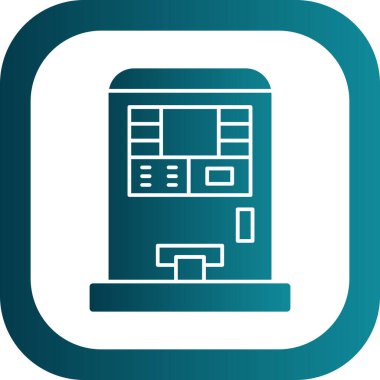 atm makine simgesi, vektör illüstrasyonu basit tasarım