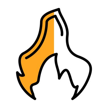 Ateş alevi. Web simgesi basit illüstrasyon