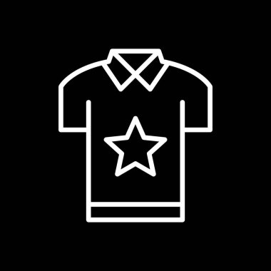 T-Shirt simgesi, basit vektör çizim 