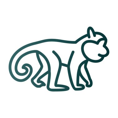 Maymun. Web simgesi basit illüstrasyon