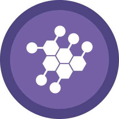 Molekül simgesi, vektör çizimi