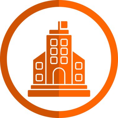 bina simgesi, basit vektör illüstrasyonu