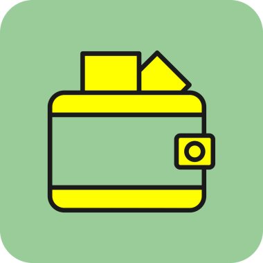 wallet icon, vector illustration simple design