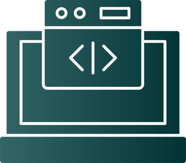 vektör ağ kodlama simgesi illüstrasyonu