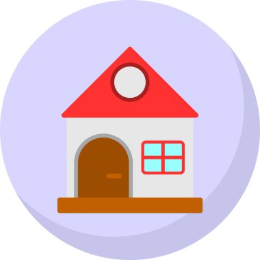 Ev vektör tasarımı. Ev düz simgesi 