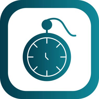 Cep saati simgesi, vektör illüstrasyonu 