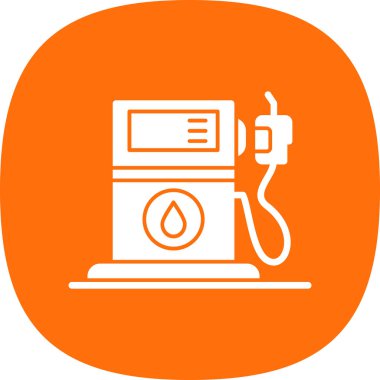 Benzin istasyonu simgesinin vektör illüstrasyonu