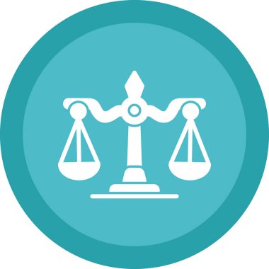 Ölçek simgesi, vektör illüstrasyonu basit tasarım