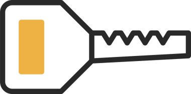 anahtar simgesi, vektör illüstrasyonu basit tasarım