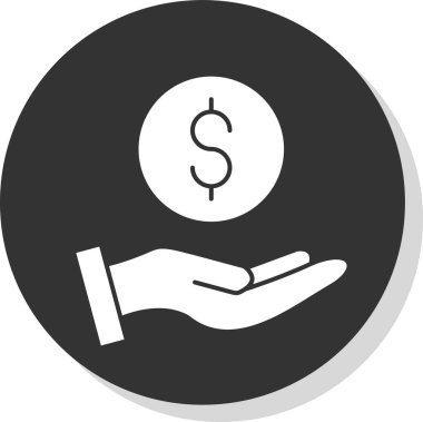 para düz yuvarlak vektör simgesi