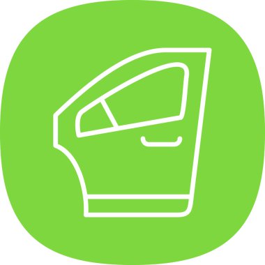 Araba kapısı. Web simgesi basit illüstrasyon