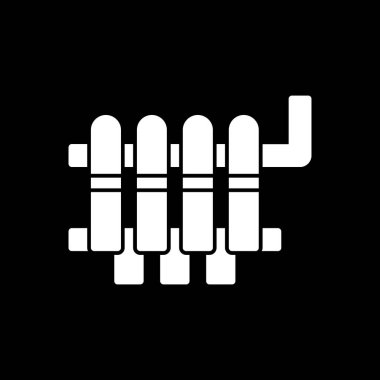 radyatör ağ simgesi, vektör illüstrasyonu