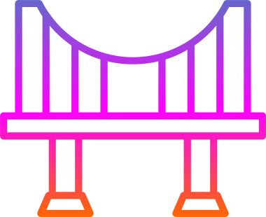 Köprü simgesi, vektör çizimi