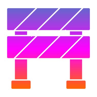 bariyer simgesi basit illüstrasyon