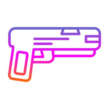 silah simgesi, vektör illüstrasyonu basit tasarım