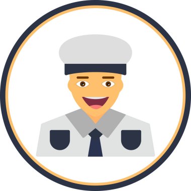 polis düz renkli simge