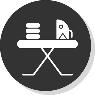 Ütü tahtası simgesi illüstrasyonu 