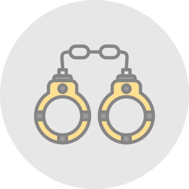 kelepçe simgesi, vektör illüstrasyonu