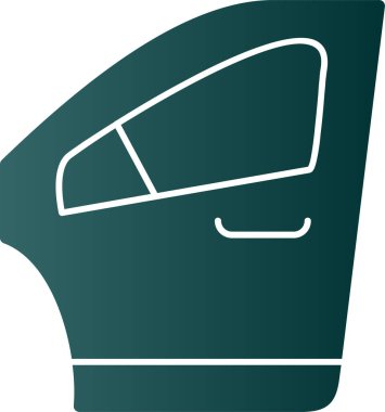 Araba kapısı. Web simgesi basit illüstrasyon