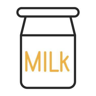 süt paketi simgesinin vektör illüstrasyonu 