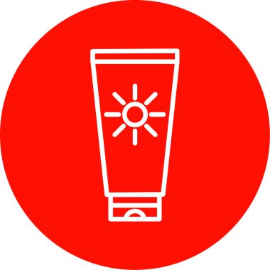 Güneş kremi simge vektör çizim