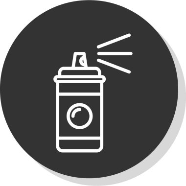 Sprey boya kutusu simgesi basit illüstrasyon