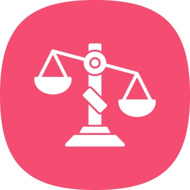 Ölçek simgesi, vektör illüstrasyonu basit tasarım