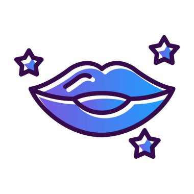 Dudaklar. Web simgesi basit illüstrasyon 