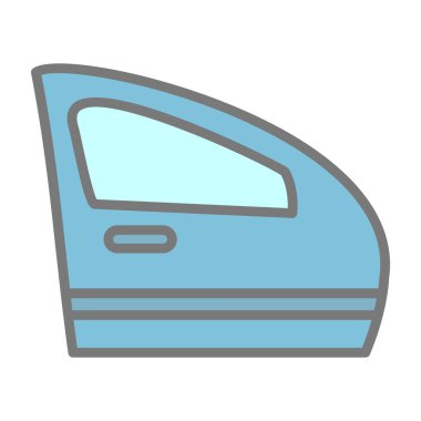 Araba kapısı. Web simgesi basit illüstrasyon