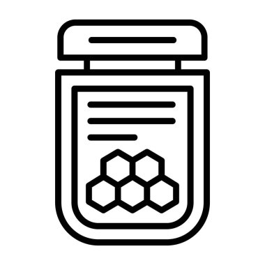 Basit Bal simgesi, vektör illüstrasyonu