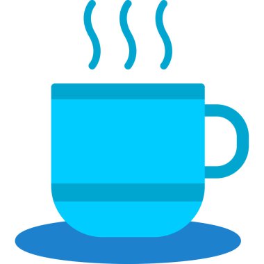 sıcak kahve simgesi, vektör illüstrasyonu