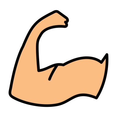 güçlü adam kol simgesi, vektör illüstrasyonu