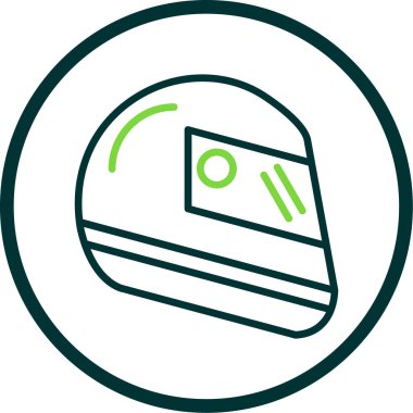 Kask simgesi basit tasarım illüstrasyonu 