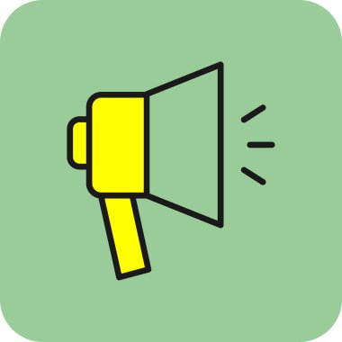 megafon simgesi, basit tasarım vektör çizimi