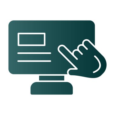 elele tutuşma dizüstü bilgisayar simgesi, vektör çizimi