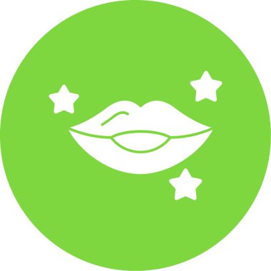 Dudaklar. Web simgesi basit illüstrasyon 