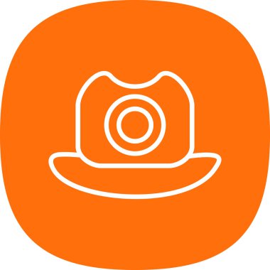 Şapka modern simgesinin vektör illüstrasyonu