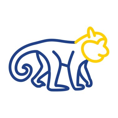 Maymun. Web simgesi basit illüstrasyon