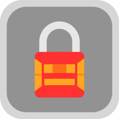 Asma kilit simgesi. web tasarımı için güvenlik kilidi simgesinin karikatür çizimi