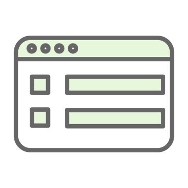 Web tarayıcı simgesi vektör illüstrasyonu