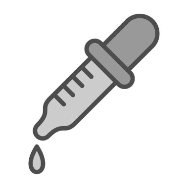pipette simgesi, vektör illüstrasyonu basit tasarım
